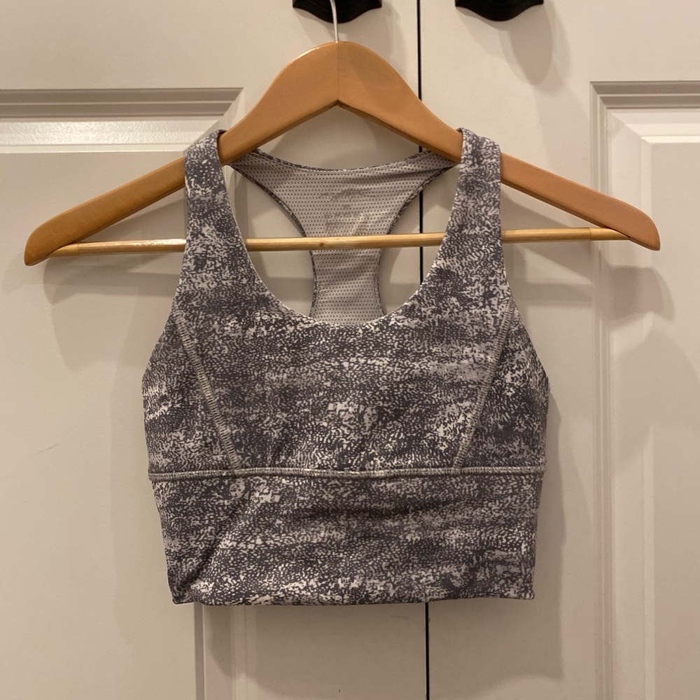 Gray textured sports bra/ tank